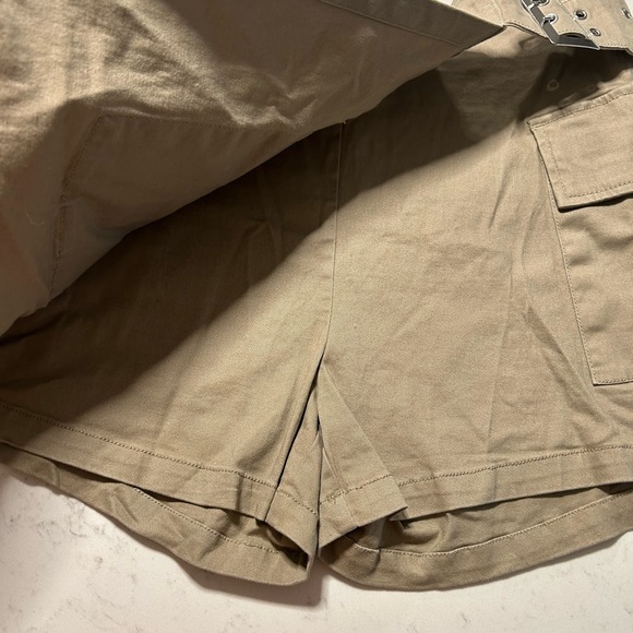 Active USA Khaki Women's Skorts with Silver Buckle - Picture 5 of 7
